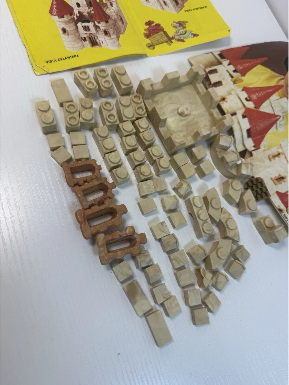 Vintage Exin Castillos Gran Alcazar 0210 Castle Building Toy Blocks Lot 73 Piece